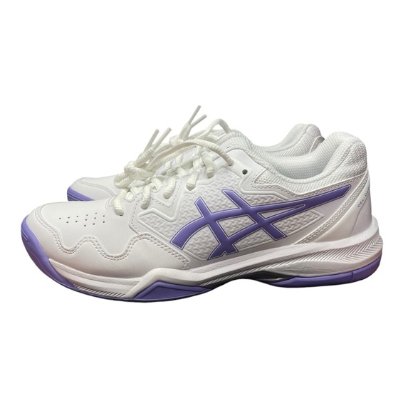 Women’s ASICS Gel-Dedicate 7 sneakers. White/Amethyst. Size 8W. - Picture 5 of 13